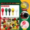60 Pcs 12 Inch Confetti Balloon Latex Balloons with Ribbon for Birthday Wedding Party Baby Shower Decoration Supplies(Red, Yellow, Green, Black, White)